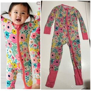 Little Sleepies Secret Garden Zippy Fold-Over Footie 2 Way Zipper Size 2T